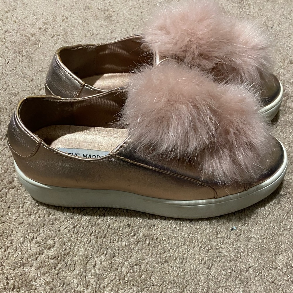 Cute fluffy sneakers